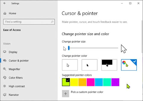 How to change colour of mouse pointer in windows 10 - lawpctest