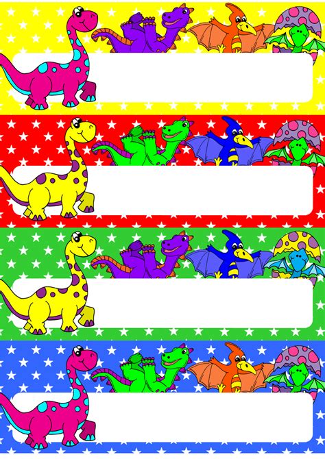 Free Printable Dinosaur Name Tags