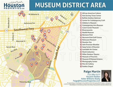 Houston Museum District Map | Museum District Neighborhood Maps