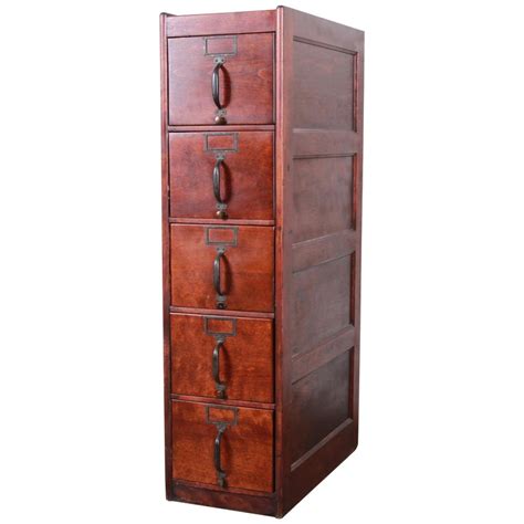 Antique 5-Drawer Wood File Cabinet at 1stDibs | antique wood file ...