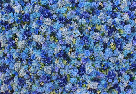 Something Blue Flower Wall in 2020 | Flower wall, Flower wall rental ...