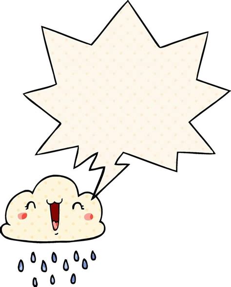 Cartoon Storm Cloud with Speech Bubble