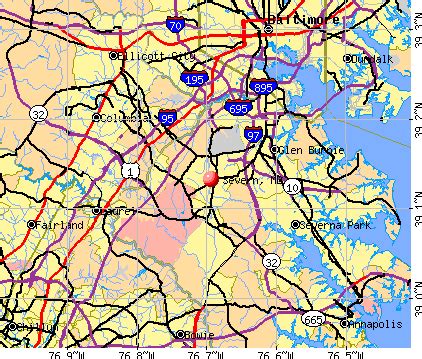 Severn, Maryland (MD 21077) profile: population, maps, real estate, averages, homes, statistics ...