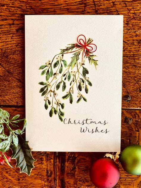 Handmade Watercolor Christmas Card - Etsy Canada