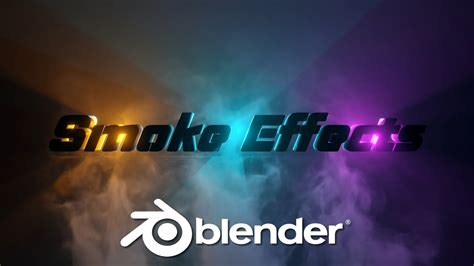 Blender 3D Smoke Tutorial - Blender 2.8 Eevee - YouTube