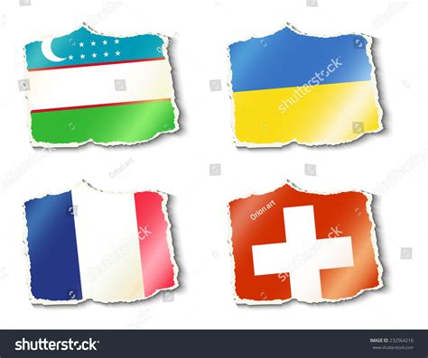 Flags World Vector Illustration Stock Vector (Royalty Free) 232564216 ...