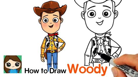 How to Draw Sheriff Woody | Toy Story - YouTube