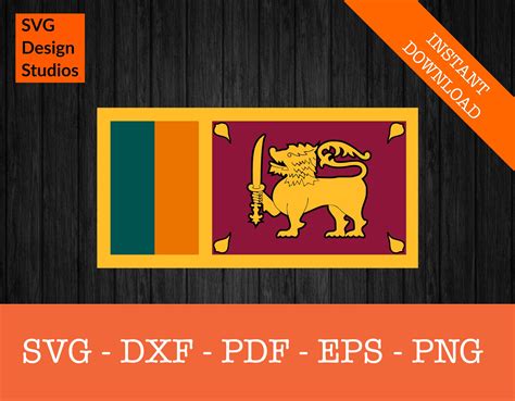 Sri Lanka National Flag Clipart SVG Cut File PNG DXF - Etsy Canada