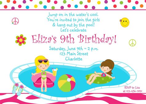 Kids Birthday Party Invitation Sample