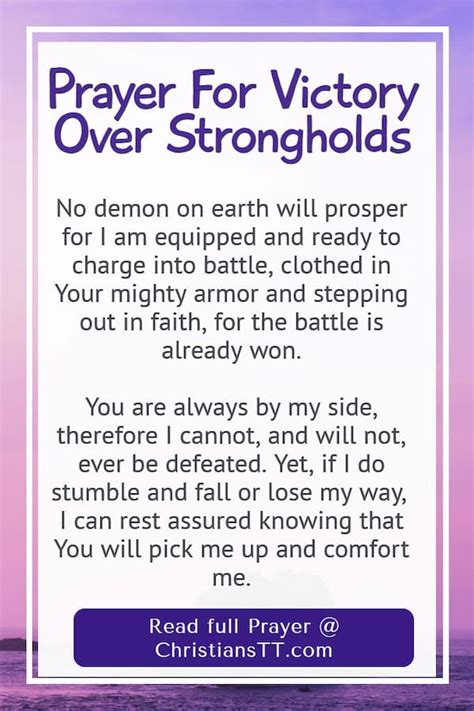 Spiritual Warfare Prayer For Victory Over Strongholds - ChristiansTT