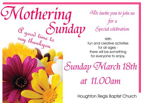 Houghton Regis Baptist Church: Mothering Sunday