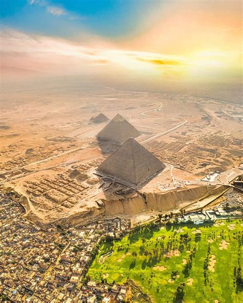 Aerial view of the Pyramids of Egypt : r/interestingasfuck