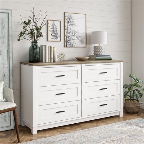 Ameriwood Home Bay Hills 6 Drawer Dresser, White - Walmart.com ...