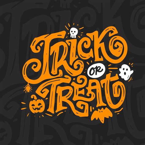 Trick or Treat Lettering Vector Theme 11949473 Vector Art at Vecteezy