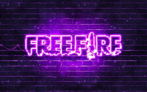 Descargar fondos de pantalla Logotipo violeta de Garena Free Fire, 4k ...