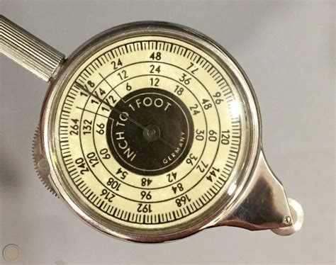 Vintage Opisometer Map Measuring Wheel- Germany- Curved Line Tool- Inch to Feet | #2061497719