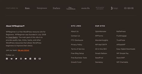 13 Best WordPress Footer Design Examples (+ Best Practices) - Global ...