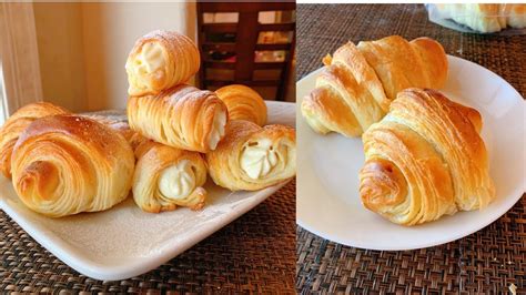 Puff Pastry Homemade, Homemade Croissants, Croissant Recipe, Delicious Cream, Cookie Pie, Yeast ...