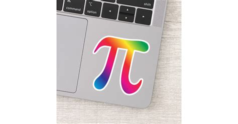 Rainbow colored pi symbol sticker | Zazzle