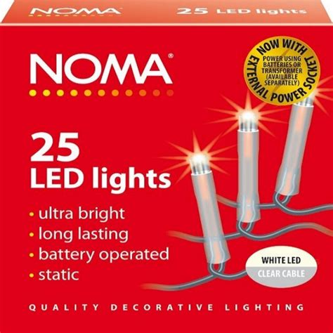 Noma 25 White Static LED Lights With Clear Cable - Groves Nurseries ...