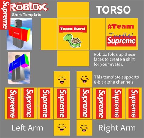 Supreme Roblox Shirt Template