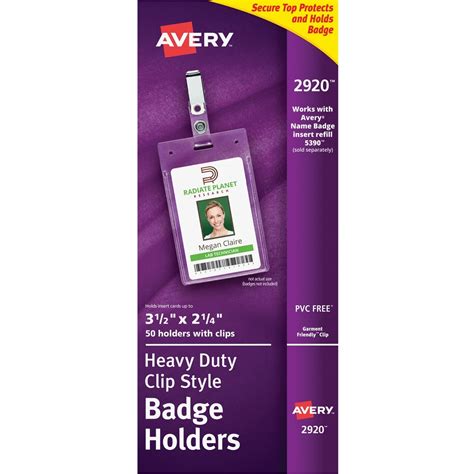 Avery Photo ID Badge Holders Business Size 2 1/4x3 1/2 Portrait Clip | Michaels