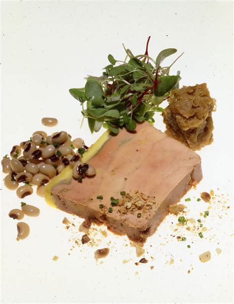 FOIE GRAS TERRINE with SAUTERNES-ONION MARMALADE, BLACK-EYED PEA SALAD, and HAZELNUTS | Hudson ...