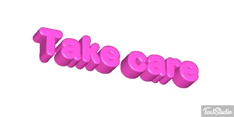 Take care Sentence Animated GIF logo designs | TextStudio