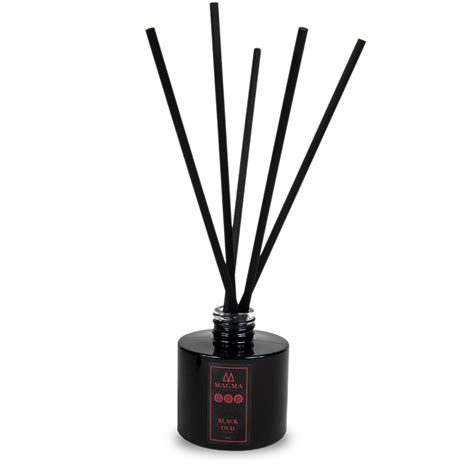 Luxury Reed Essential Oil Scented Diffuser, 100ml Deluxe Box Gift Set, Black Oud, Magma London ...