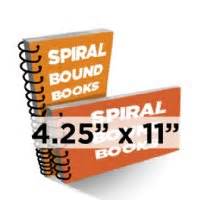 Spiral Binded 4.25x11 Books Printing - PrintPapa