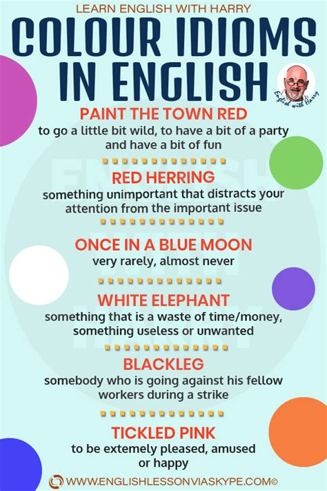 18 Colour Idioms in English • Learn English with Harry 👴