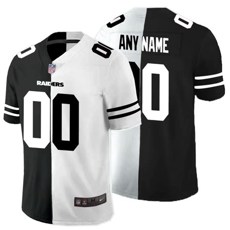 Nike Las Vegas Raiders Customized Black And White Split Vapor ...