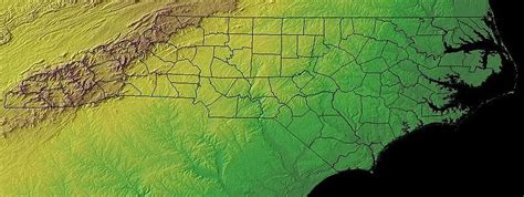 North Carolina topographic map. North Carolina's three topographic ...