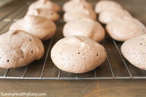 Double Chocolate Meringue Cookies - Yummy Healthy Easy