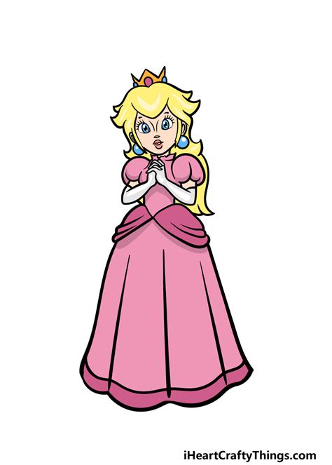 How To Draw Princess Peach By Step - Calendarinternal21