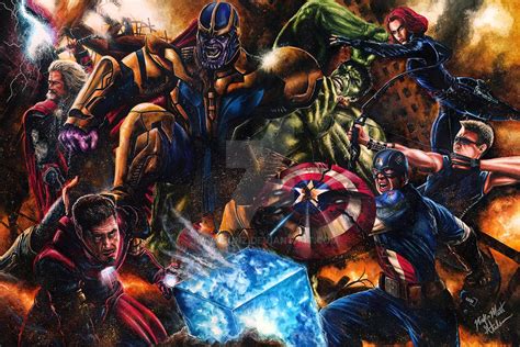 The Avengers VS Thanos by Glebe by Twynsunz on DeviantArt