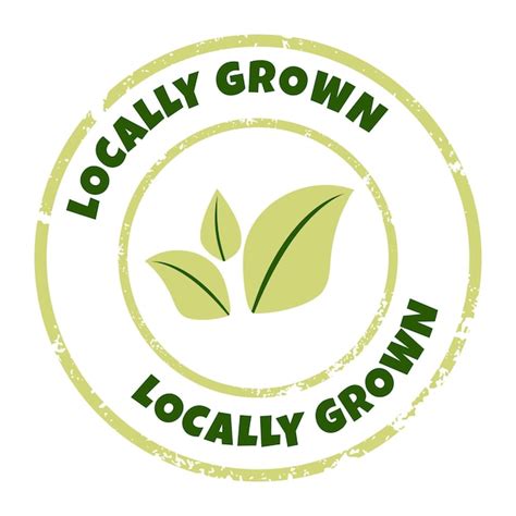 Premium Vector | Locally grown food label vector grunge badge stamp for ...