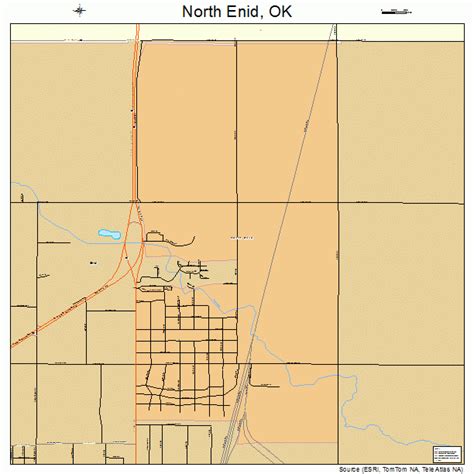 North Enid Oklahoma Street Map 4052600