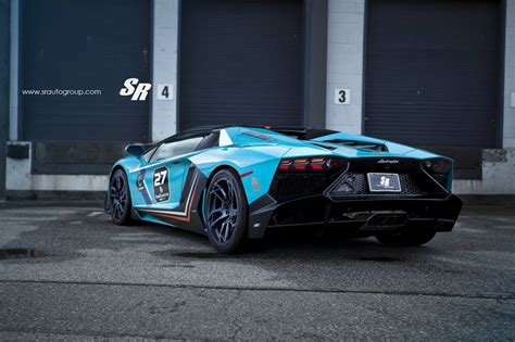 Blue Lamborghini Aventador With 50th Anniversary Conversion - GTspirit