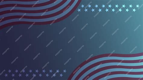 Premium Vector | American flag background with waves
