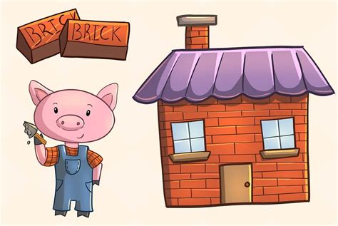 Three Little Pigs Clip Art | Three little pigs story, Little pigs, Three little pigs