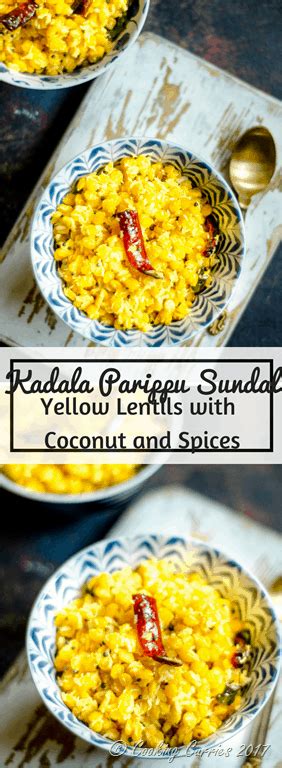 Kadala Parippu Sundal - Yellow Lentils With Coconut and Spices - Cooking Curries