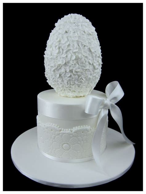 White egg cake | Easter cakes, Easter egg cake, Cake