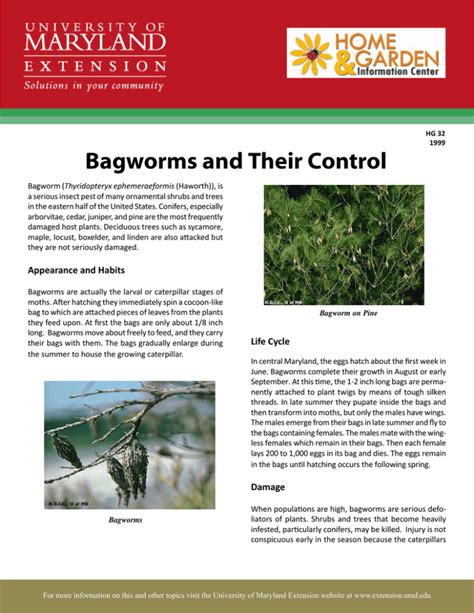 Bagworms and Their Control