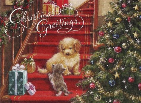 17 Best images about ~ ️ Cats & Dogs Christmas & Winter Art ~ ️ on ...