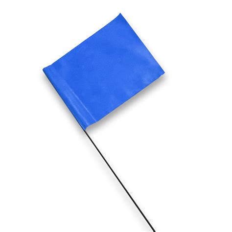 Buy Blue Marking Flags 100 Pack - ACE Supply - 4x5-Inch Blue Flag on 15-Inch Wire - Small Yard ...