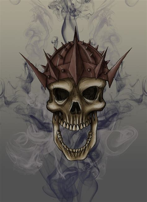 Smokey Skull coloured by wangchung5 on DeviantArt