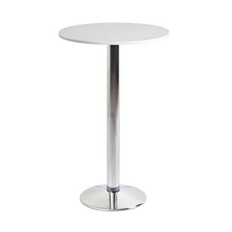 Milan Chrome Base Bar Table Premium Wooden Top - Bar Tables - Dzine ...