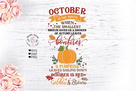 October is the Month - Fall Cut File ~ Illustrations ~ Creative Market