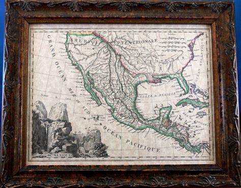 Mexico Map Print of an 1810 Map on Parchment Paper | Etsy